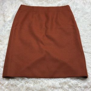 J. Crew burnt orange wool skirt